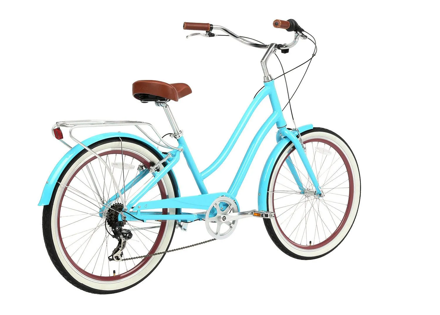 sixthreezero EVRYjourney Women's 24" 7 Speed Step-Through Touring Hybrid Bicycle