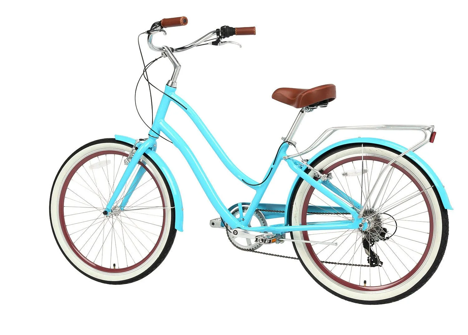 sixthreezero EVRYjourney Women's 24" 7 Speed Step-Through Touring Hybrid Bicycle