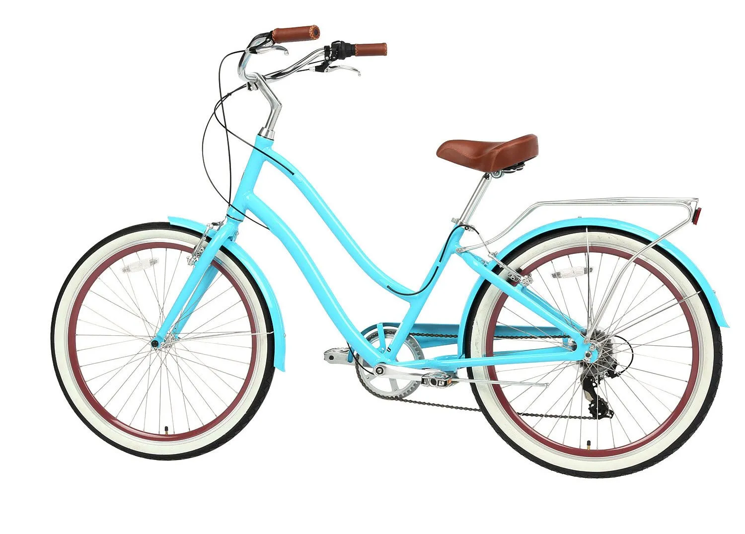sixthreezero EVRYjourney Women's 24" 7 Speed Step-Through Touring Hybrid Bicycle