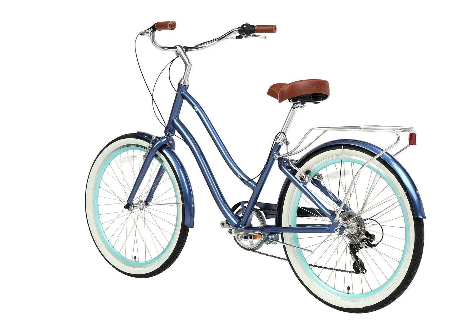 sixthreezero EVRYjourney Women's 24" 7 Speed Step-Through Touring Hybrid Bicycle
