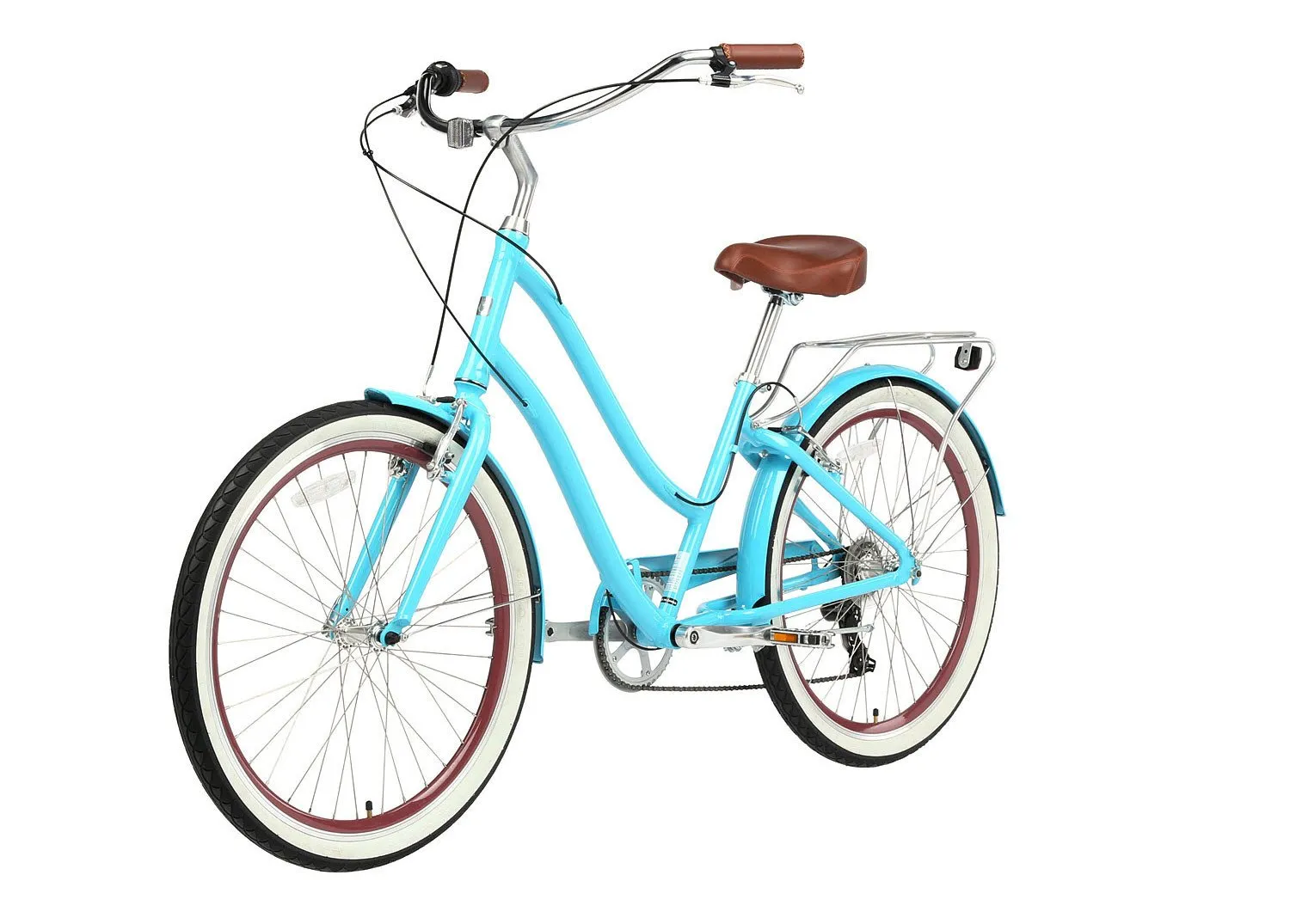 sixthreezero EVRYjourney Women's 24" 7 Speed Step-Through Touring Hybrid Bicycle