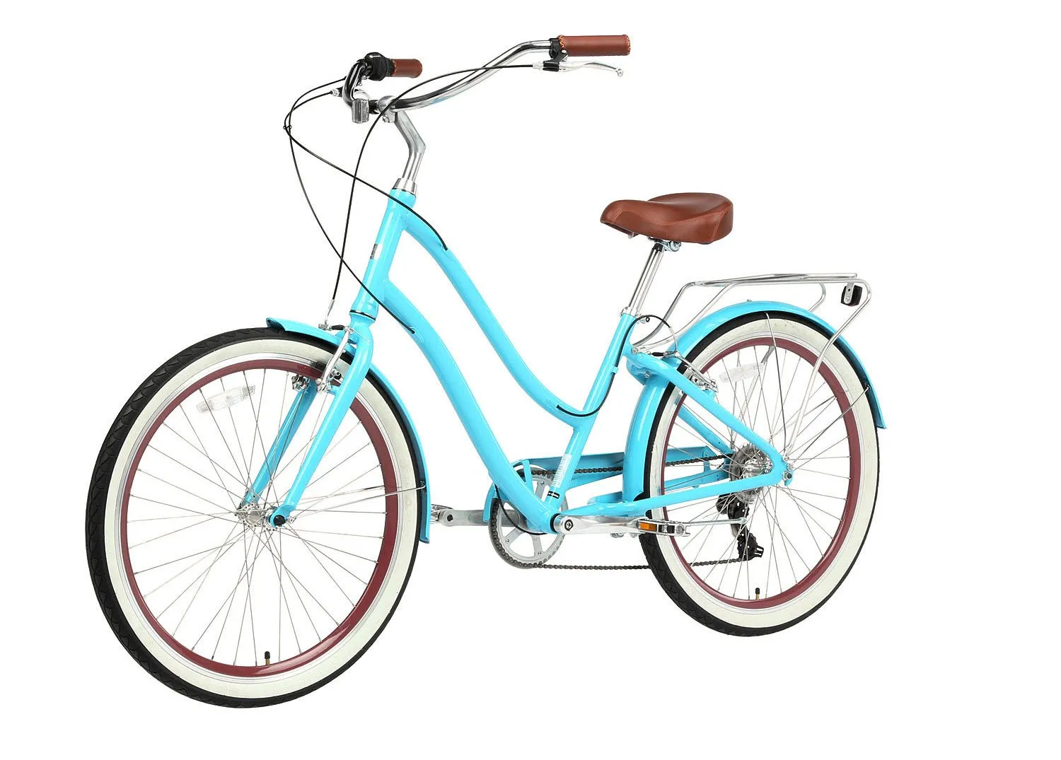 sixthreezero EVRYjourney Women's 24" 7 Speed Step-Through Touring Hybrid Bicycle