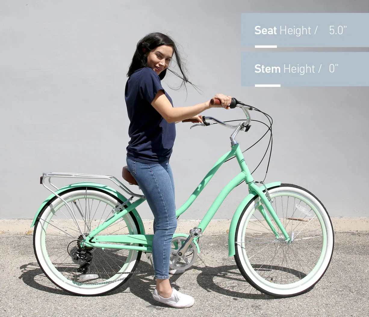 sixthreezero EVRYjourney Women's 26" 21 Speed Steel Step-Through Touring Hybrid Bicycle