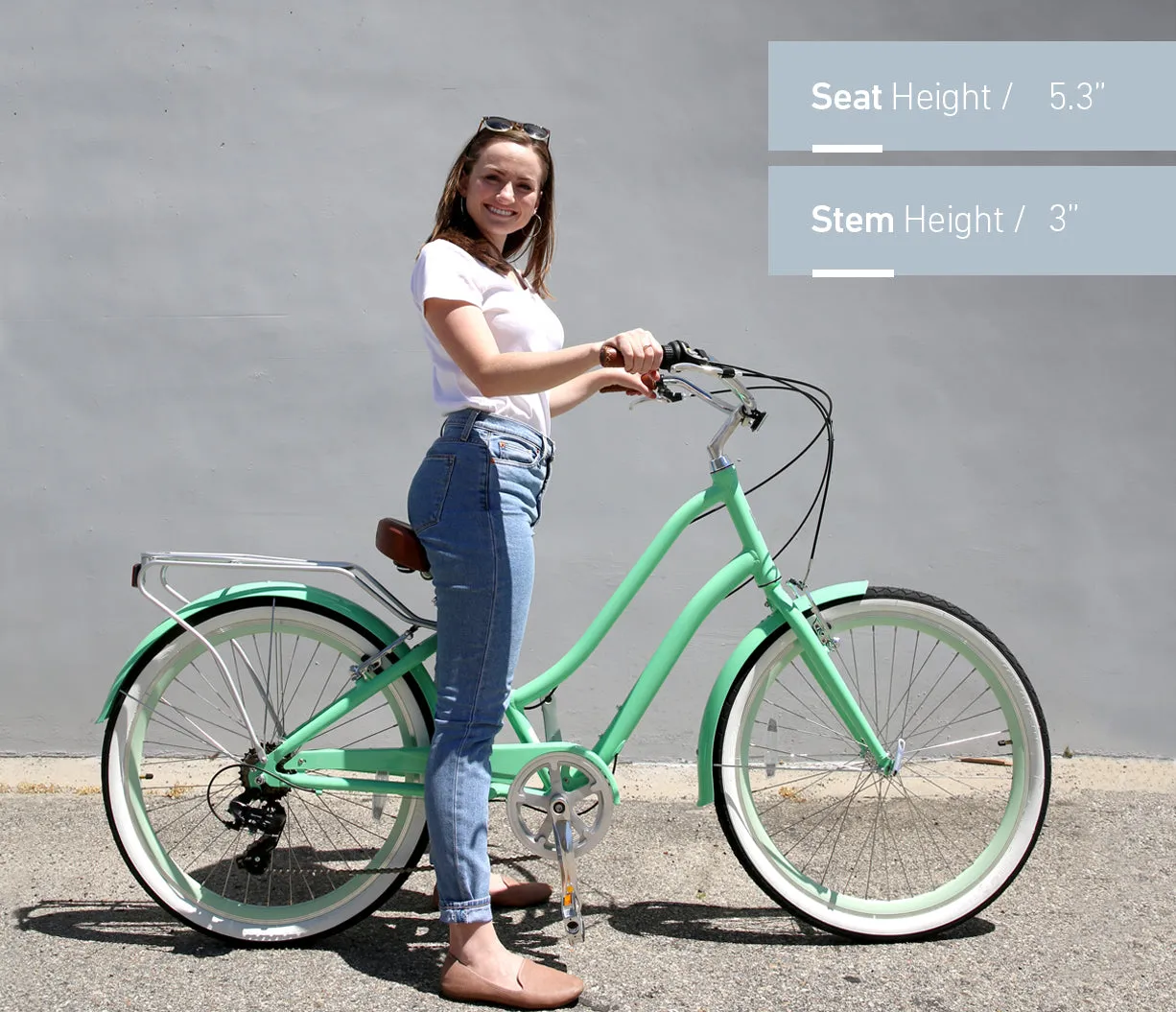sixthreezero EVRYjourney Women's 26" 21 Speed Steel Step-Through Touring Hybrid Bicycle