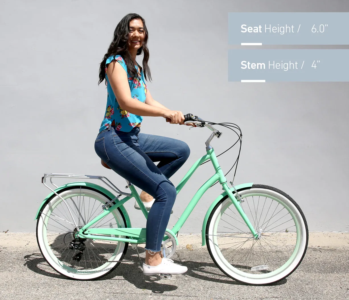 sixthreezero EVRYjourney Women's 26" 21 Speed Steel Step-Through Touring Hybrid Bicycle