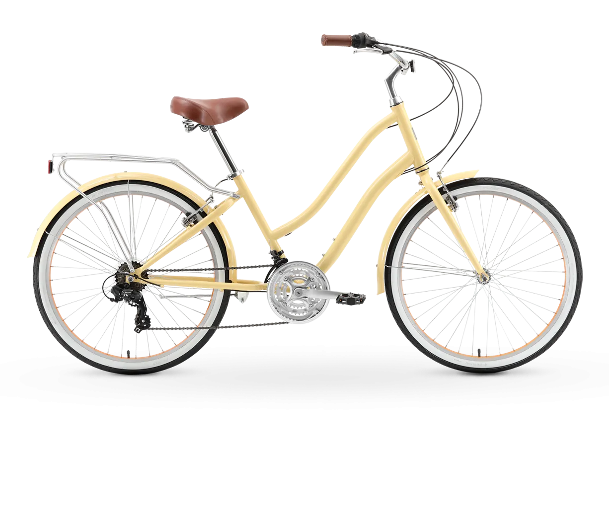 sixthreezero EVRYjourney Women's 26" 21 Speed Steel Step-Through Touring Hybrid Bicycle