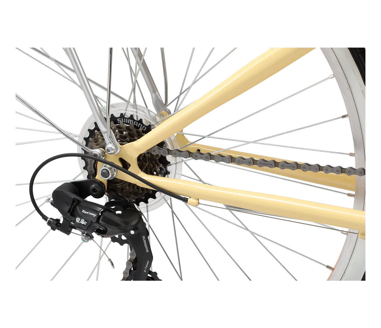 sixthreezero EVRYjourney Women's 26" 21 Speed Steel Step-Through Touring Hybrid Bicycle