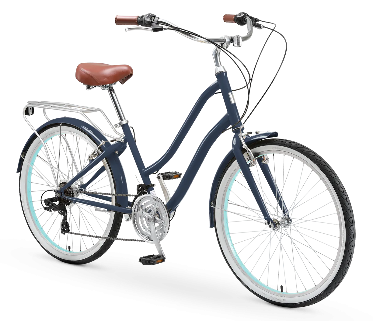 sixthreezero EVRYjourney Women's 26" 21 Speed Steel Step-Through Touring Hybrid Bicycle