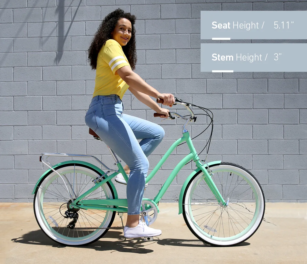 sixthreezero EVRYjourney Women's 26" 21 Speed Steel Step-Through Touring Hybrid Bicycle