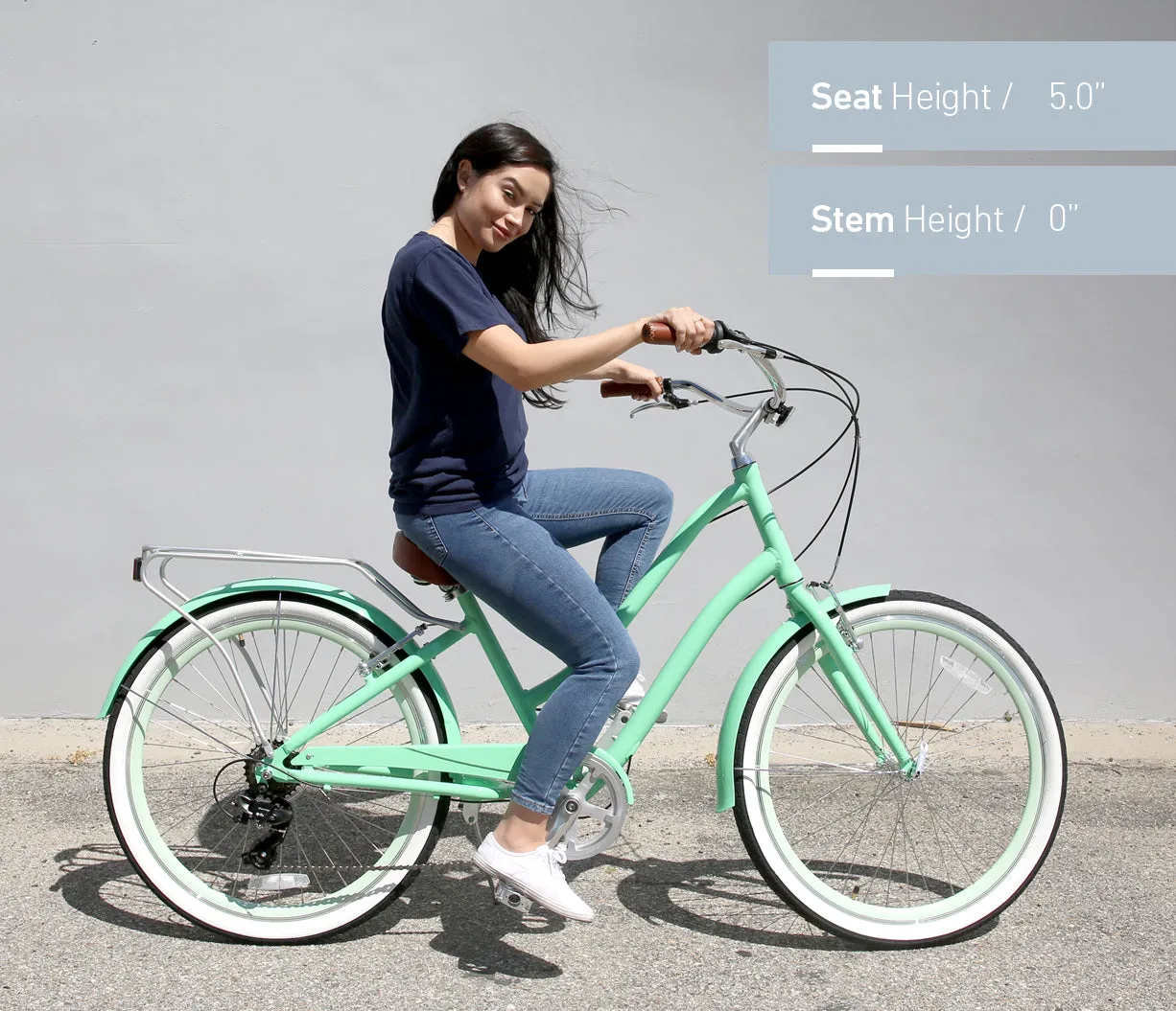 sixthreezero EVRYjourney Women's 26" 21 Speed Steel Step-Through Touring Hybrid Bicycle