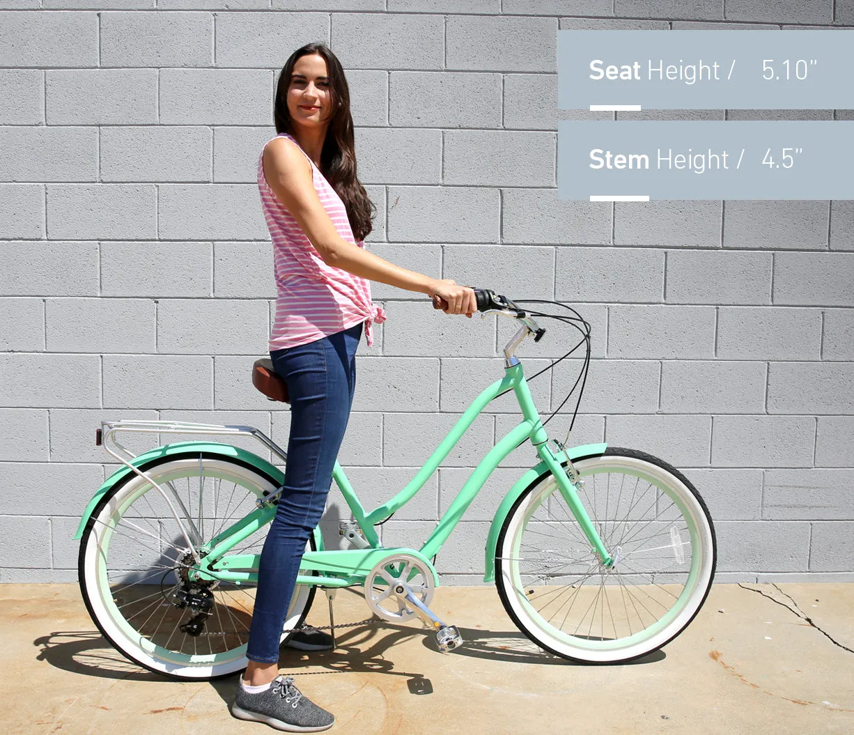 sixthreezero EVRYjourney Women's 26" 21 Speed Steel Step-Through Touring Hybrid Bicycle