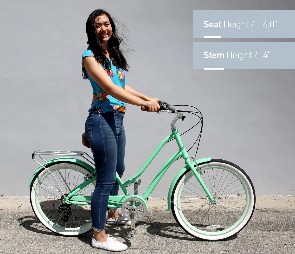 sixthreezero EVRYjourney Women's 26" 21 Speed Steel Step-Through Touring Hybrid Bicycle