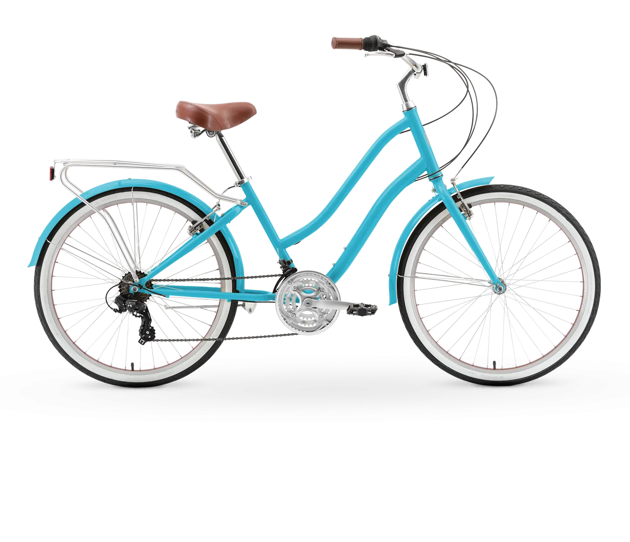 sixthreezero EVRYjourney Women's 26" 21 Speed Steel Step-Through Touring Hybrid Bicycle