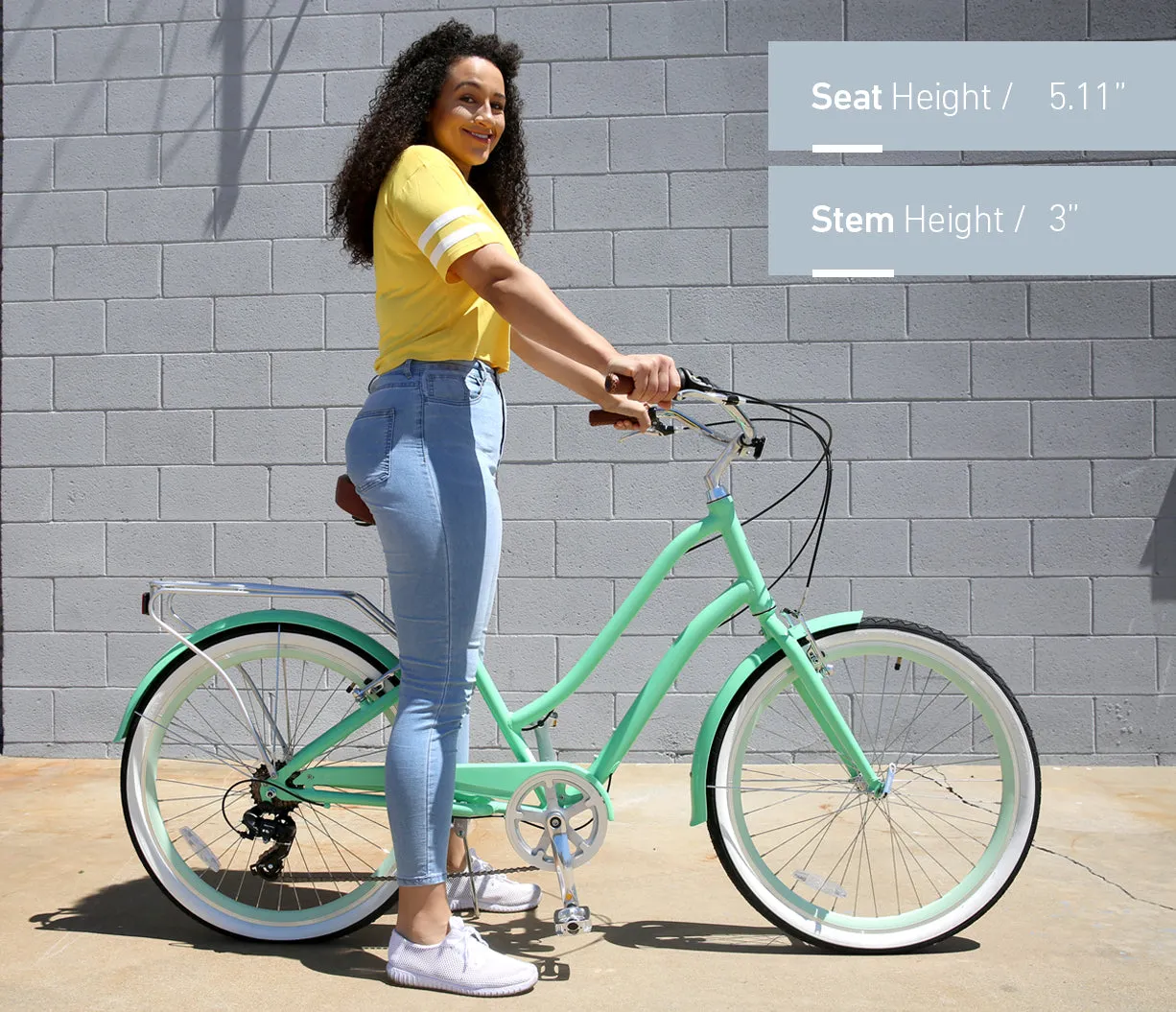 sixthreezero EVRYjourney Women's 26" 21 Speed Steel Step-Through Touring Hybrid Bicycle