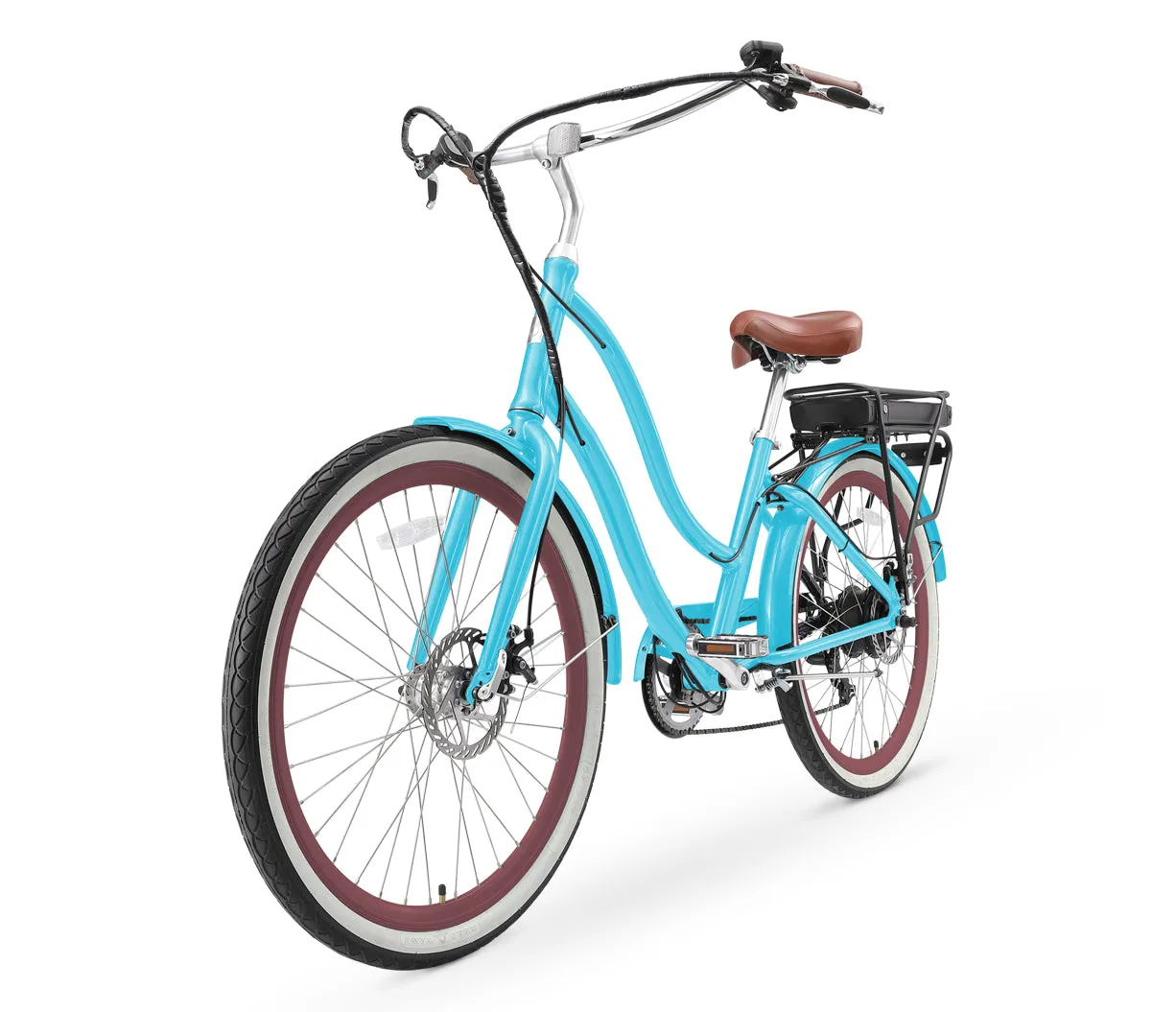sixthreezero EVRYjourney Women's 26" 250W 7 Speed Electric Hybrid Bicycle