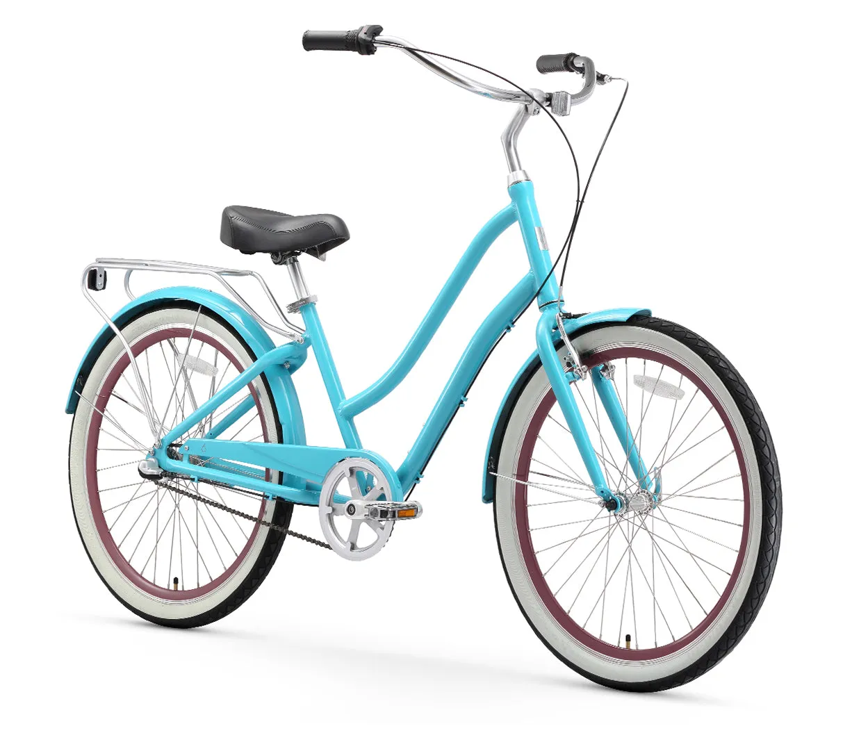 sixthreezero EVRYjourney Women's 26" 3 Speed Step-Through Touring Hybrid Bicycle