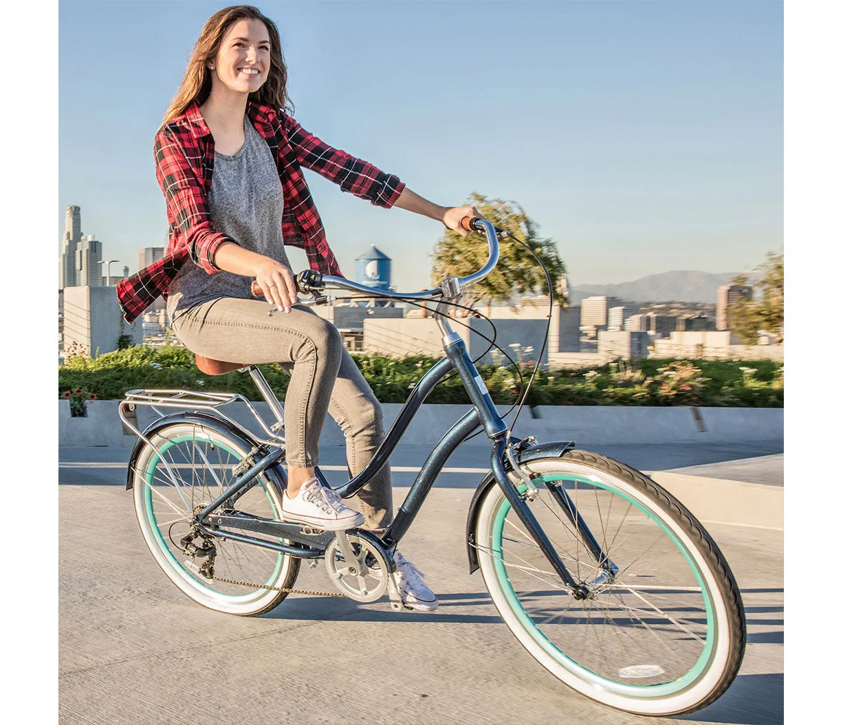 sixthreezero EVRYjourney Women's 26" 3 Speed Step-Through Touring Hybrid Bicycle