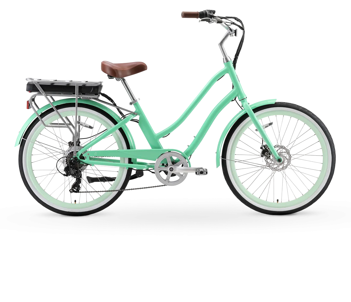 sixthreezero EVRYjourney Women's 26" 500W 7 Speed Electric Hybrid Bicycle