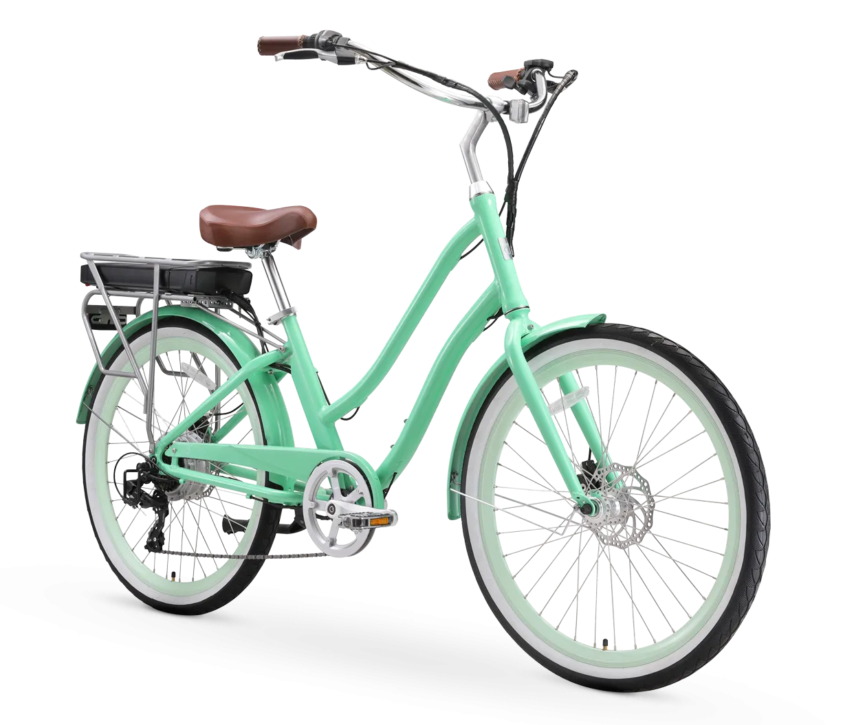 sixthreezero EVRYjourney Women's 26" 500W 7 Speed Electric Hybrid Bicycle