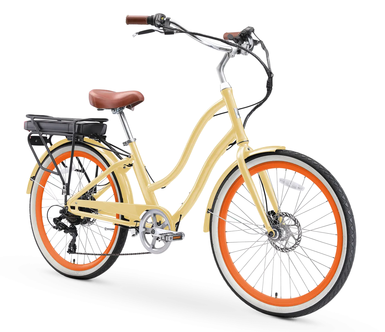 sixthreezero EVRYjourney Women's 26" 500W 7 Speed Electric Hybrid Bicycle