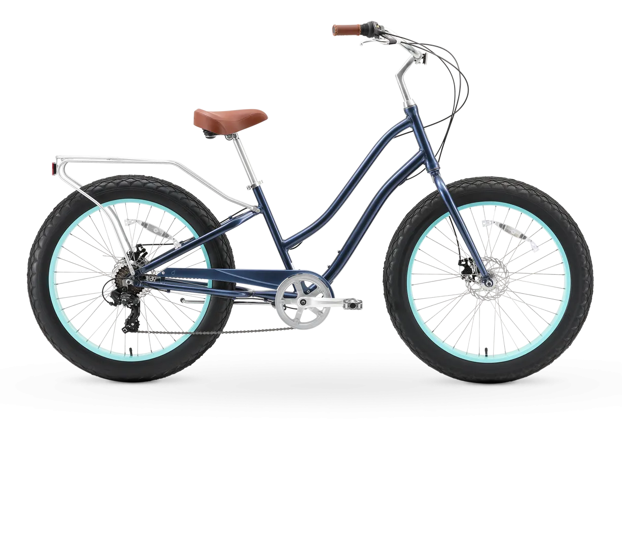 sixthreezero EVRYjourney Women's 26" FAT Tire 7-Speed Step-Through Touring Hybrid Bicycle