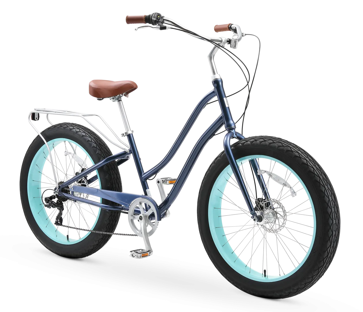 sixthreezero EVRYjourney Women's 26" FAT Tire 7-Speed Step-Through Touring Hybrid Bicycle