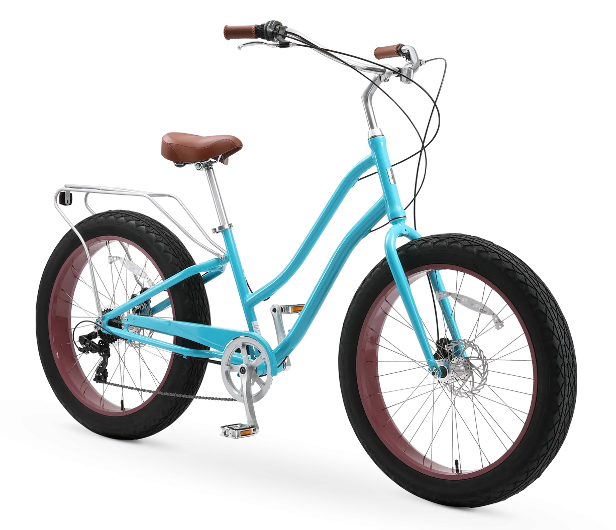 sixthreezero EVRYjourney Women's 26" FAT Tire 7-Speed Step-Through Touring Hybrid Bicycle