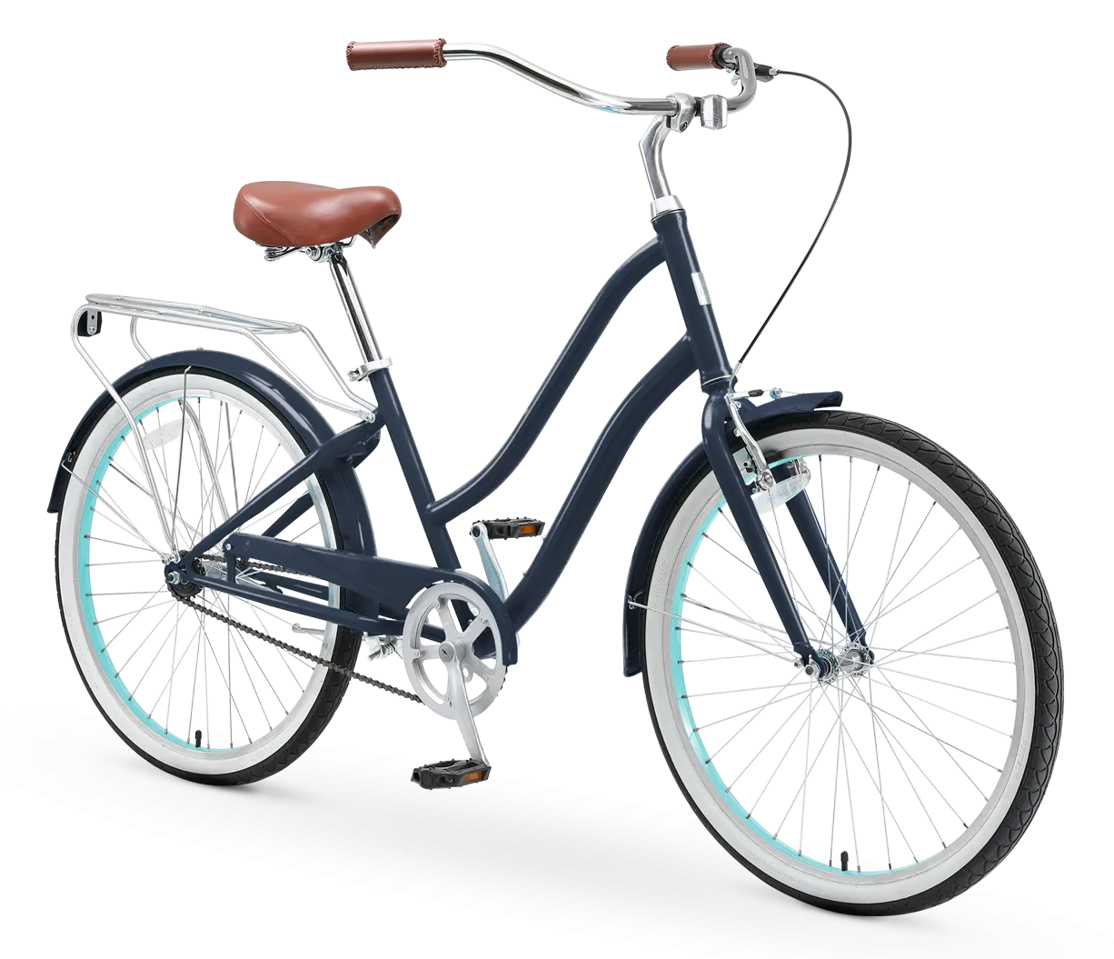 sixthreezero EVRYjourney Women's 26" Single Speed Steel Step-Through Touring Hybrid Bicycle