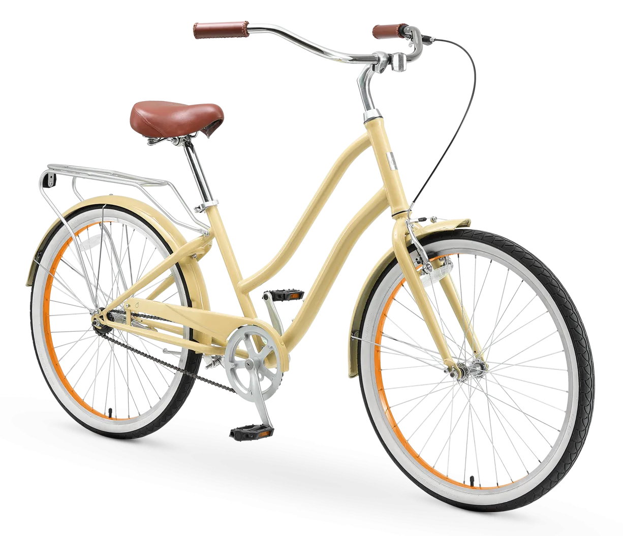 sixthreezero EVRYjourney Women's 26" Single Speed Steel Step-Through Touring Hybrid Bicycle