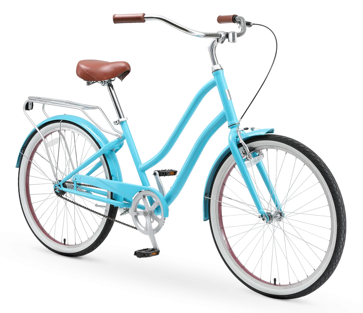 sixthreezero EVRYjourney Women's 26" Single Speed Steel Step-Through Touring Hybrid Bicycle