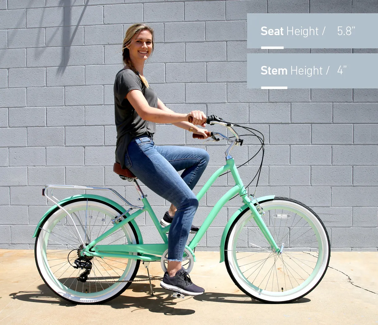 sixthreezero EVRYjourney Women's 26" Single Speed Step-Through Touring Hybrid Bicycle