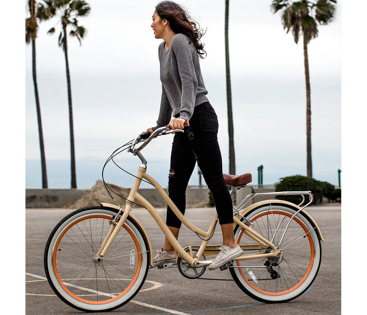 sixthreezero EVRYjourney Women's 26" Single Speed Step-Through Touring Hybrid Bicycle