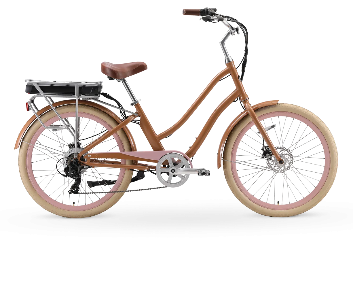 sixthreezero EVRYjourney Women's NEW 26" 500W 7-Speed Step-Through Touring Hybrid Bicycle,