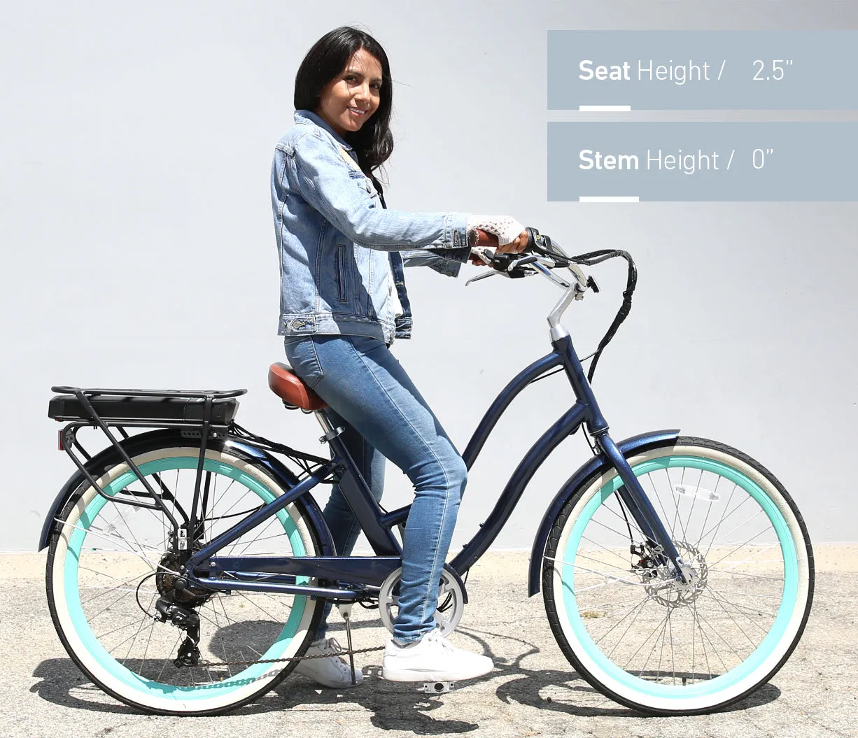 sixthreezero EVRYjourney Women's NEW 26" 500W 7-Speed Step-Through Touring Hybrid Bicycle,
