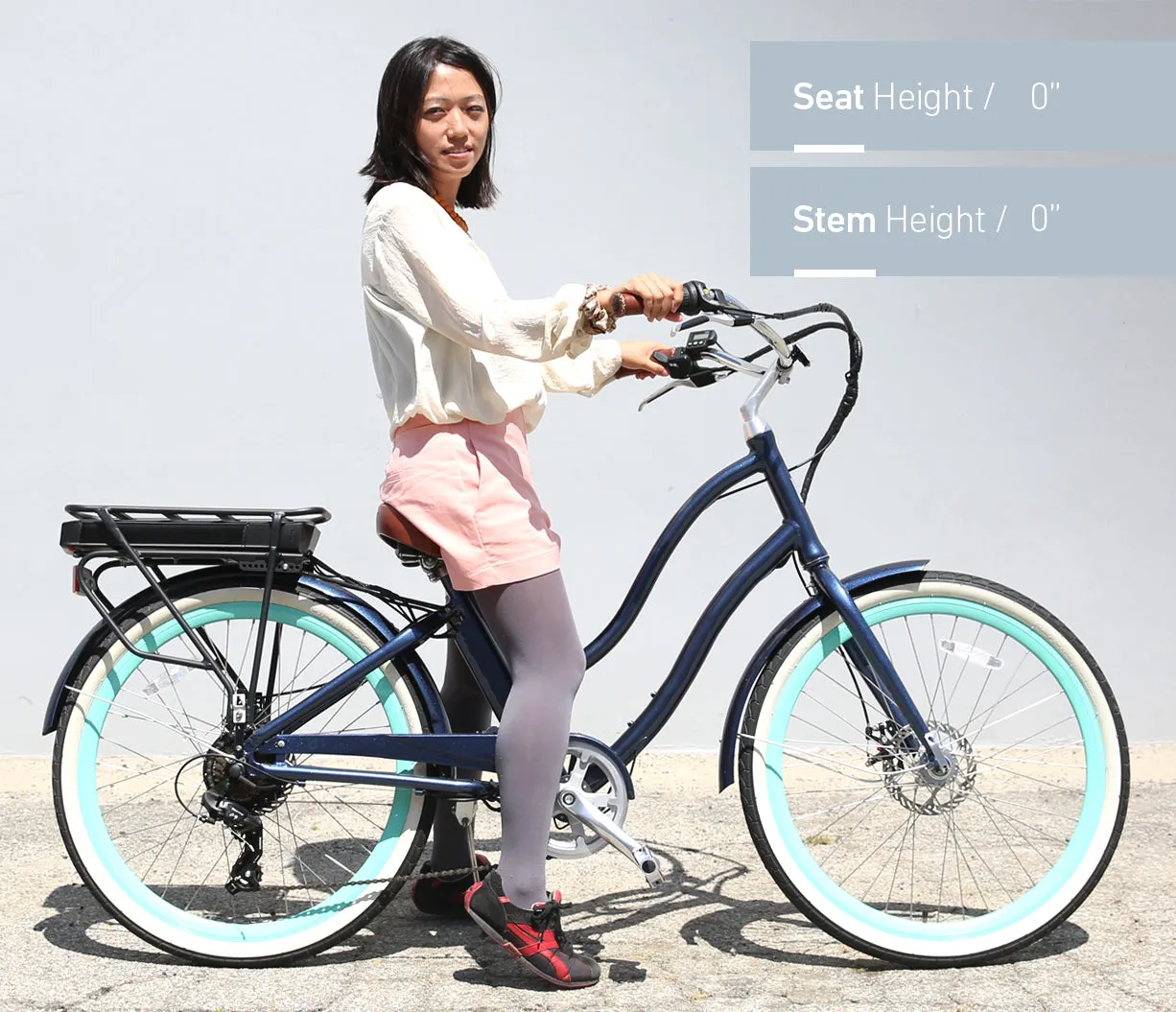 sixthreezero EVRYjourney Women's NEW 26" 500W 7-Speed Step-Through Touring Hybrid Bicycle,