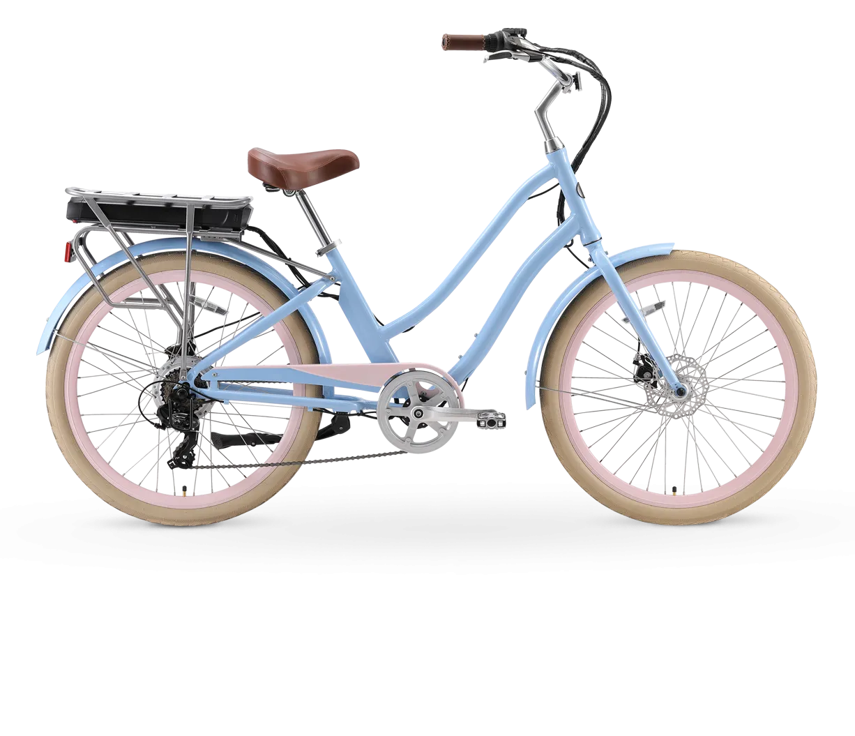 sixthreezero EVRYjourney Women's NEW 26" 500W 7-Speed Step-Through Touring Hybrid Bicycle,