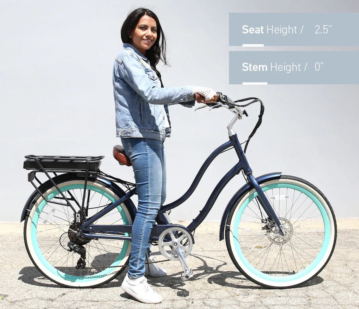 sixthreezero EVRYjourney Women's NEW 26" 500W 7-Speed Step-Through Touring Hybrid Bicycle,