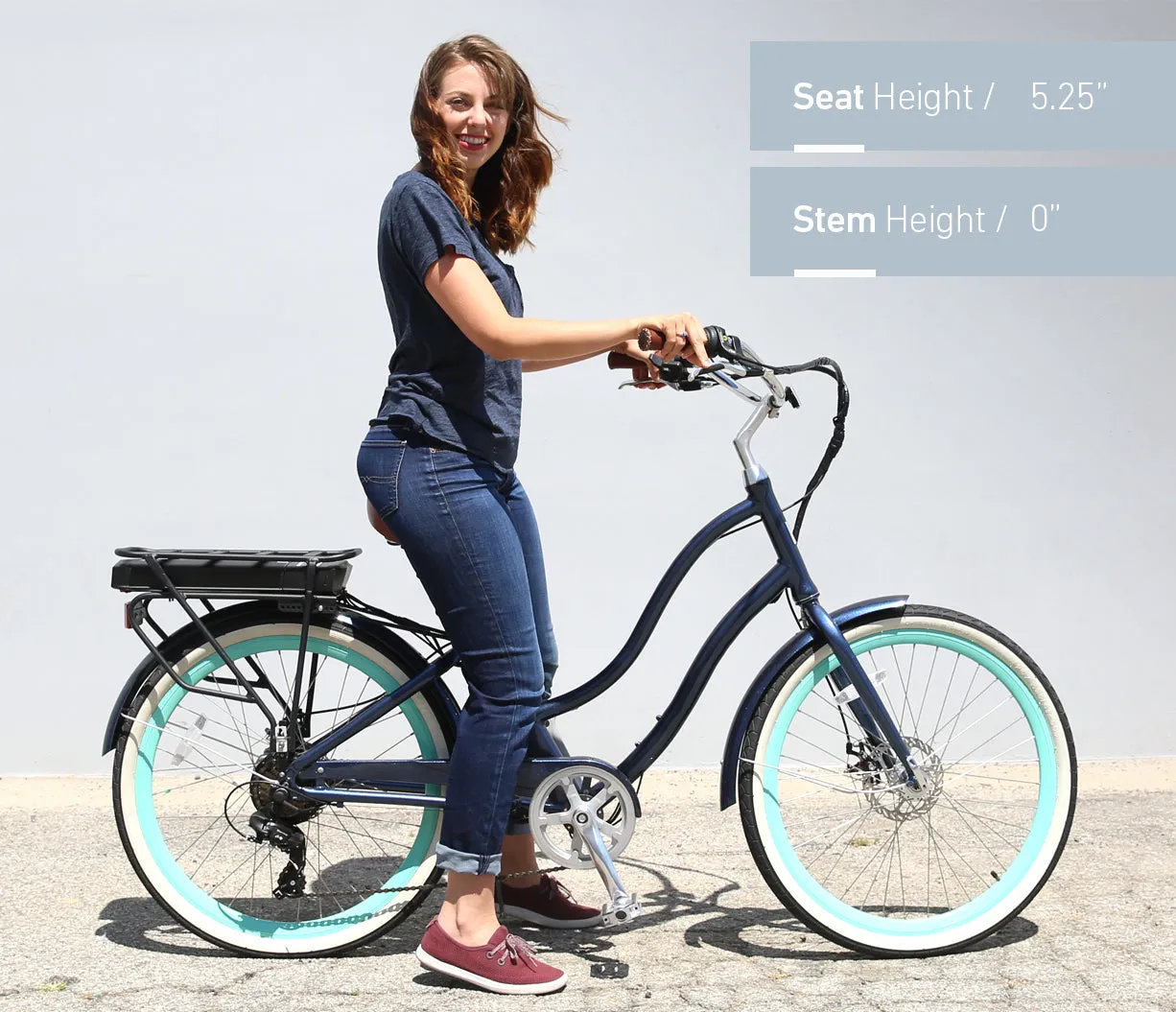 sixthreezero EVRYjourney Women's NEW 26" 500W 7-Speed Step-Through Touring Hybrid Bicycle,