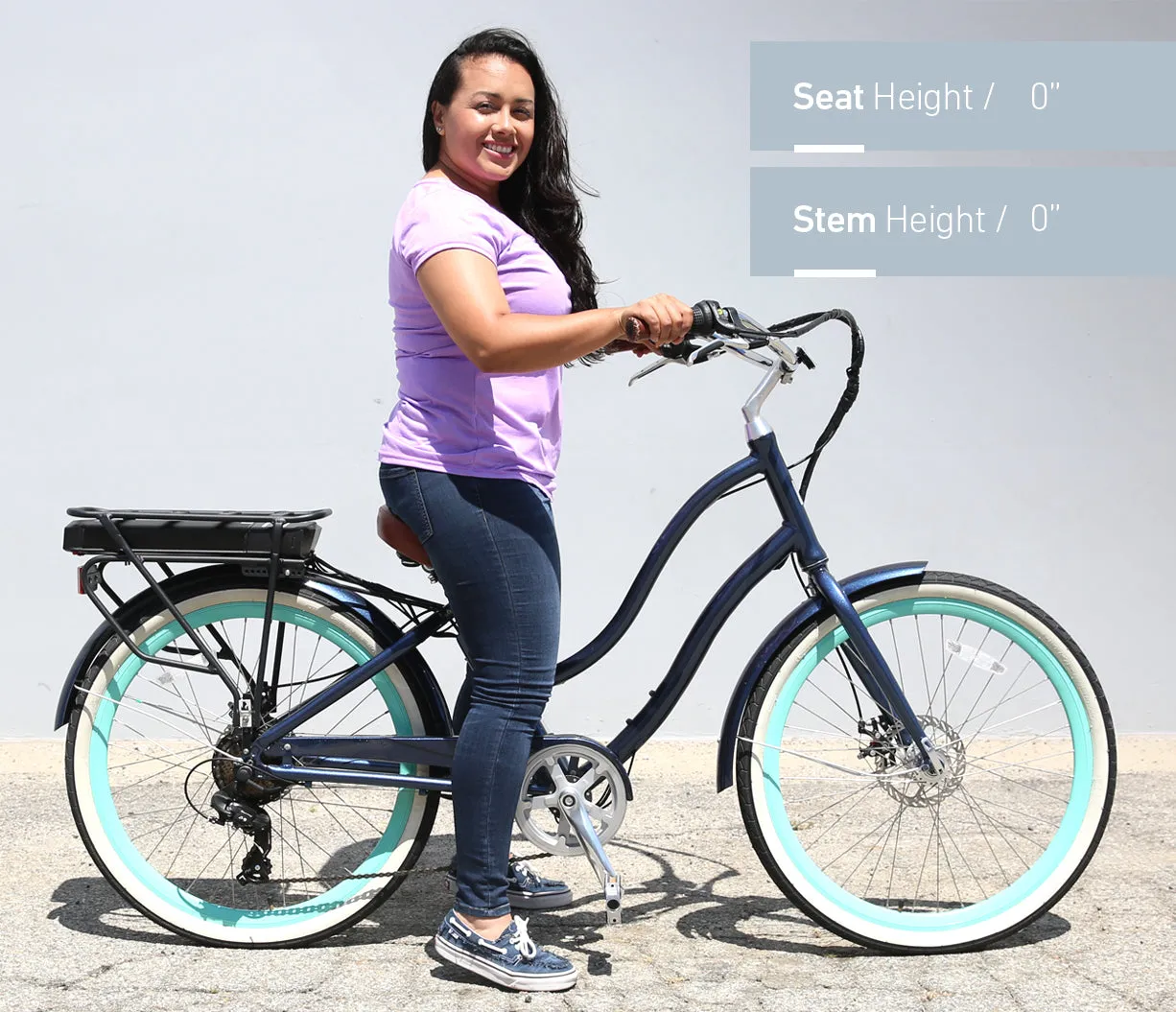 sixthreezero EVRYjourney Women's NEW 26" 500W 7-Speed Step-Through Touring Hybrid Bicycle,
