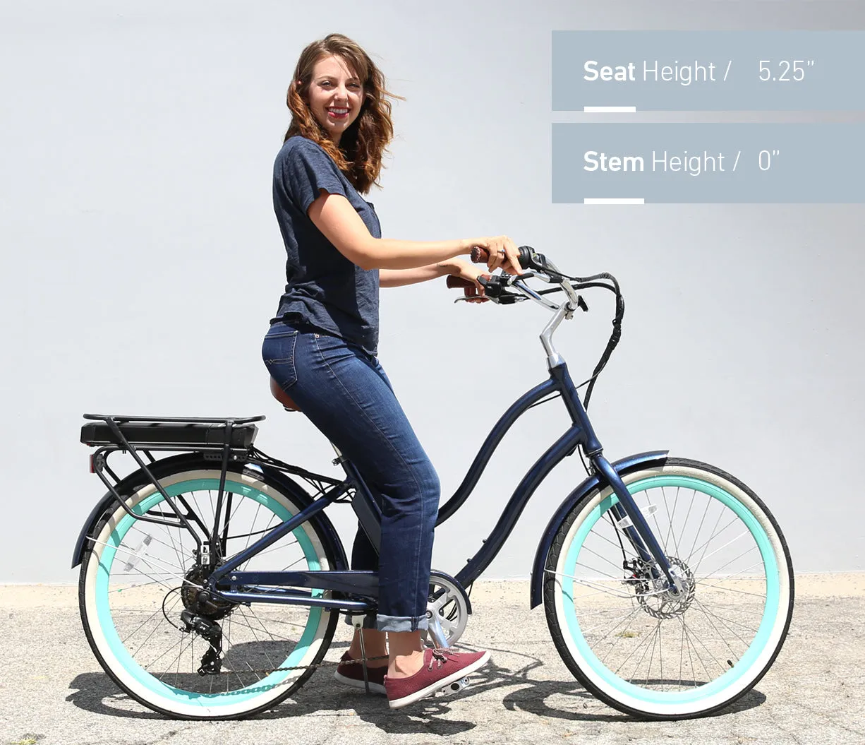 sixthreezero EVRYjourney Women's NEW 26" 500W 7-Speed Step-Through Touring Hybrid Bicycle,