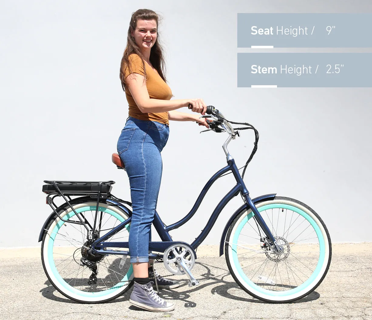sixthreezero EVRYjourney Women's NEW 26" 500W 7-Speed Step-Through Touring Hybrid Bicycle,