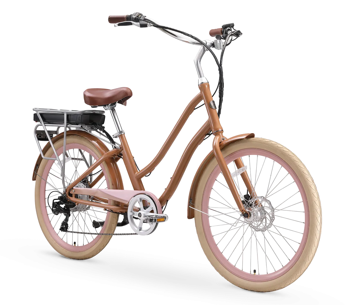 sixthreezero EVRYjourney Women's NEW 26" 500W 7-Speed Step-Through Touring Hybrid Bicycle,