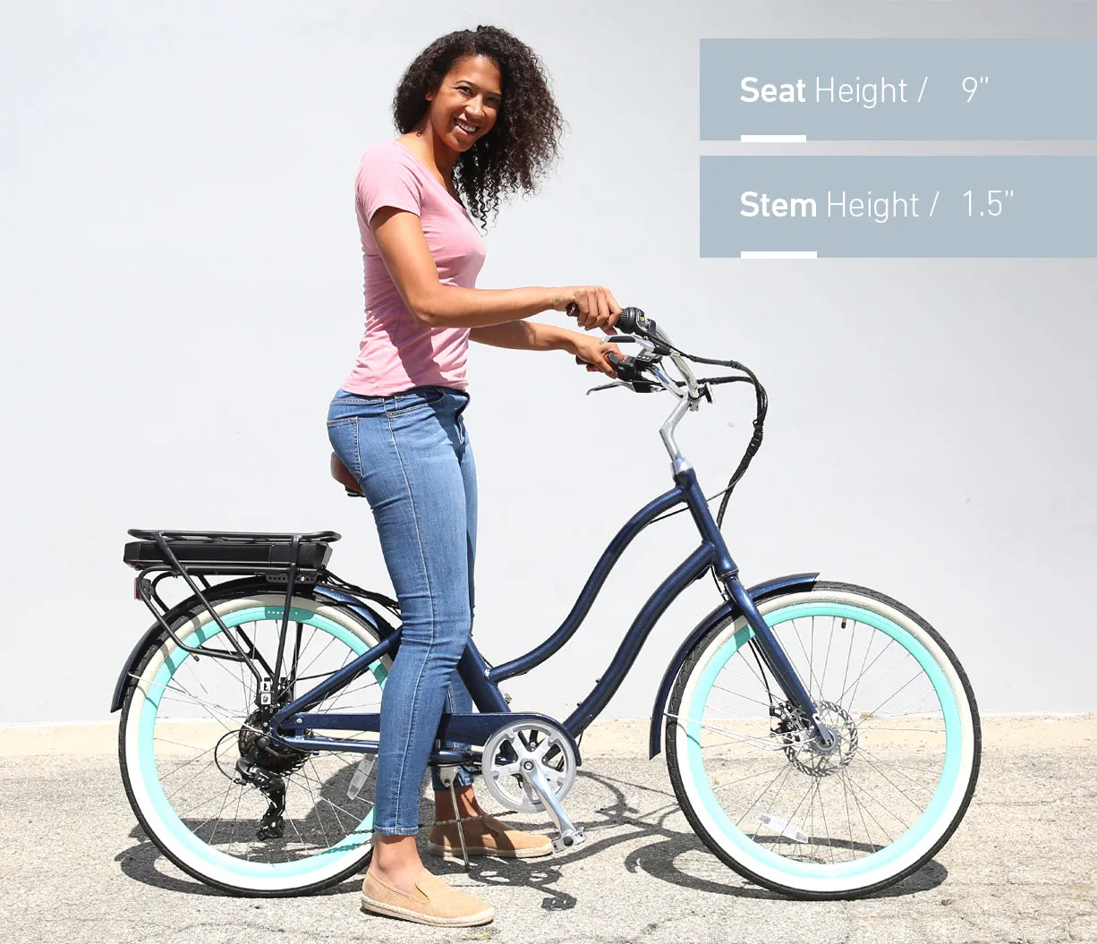 sixthreezero EVRYjourney Women's NEW 26" 500W 7-Speed Step-Through Touring Hybrid Bicycle,