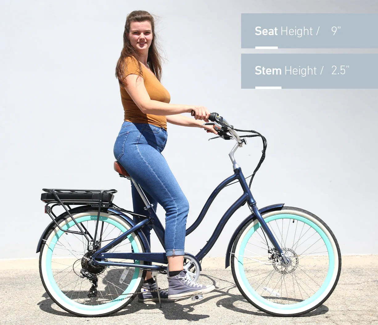 sixthreezero EVRYjourney Women's NEW 26" 500W 7-Speed Step-Through Touring Hybrid Bicycle,