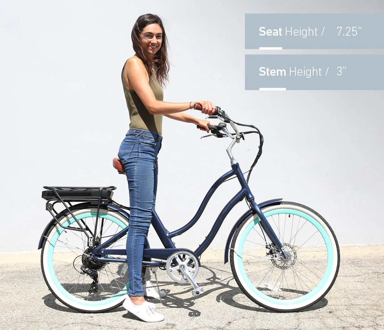 sixthreezero EVRYjourney Women's NEW 26" 500W 7-Speed Step-Through Touring Hybrid Bicycle,