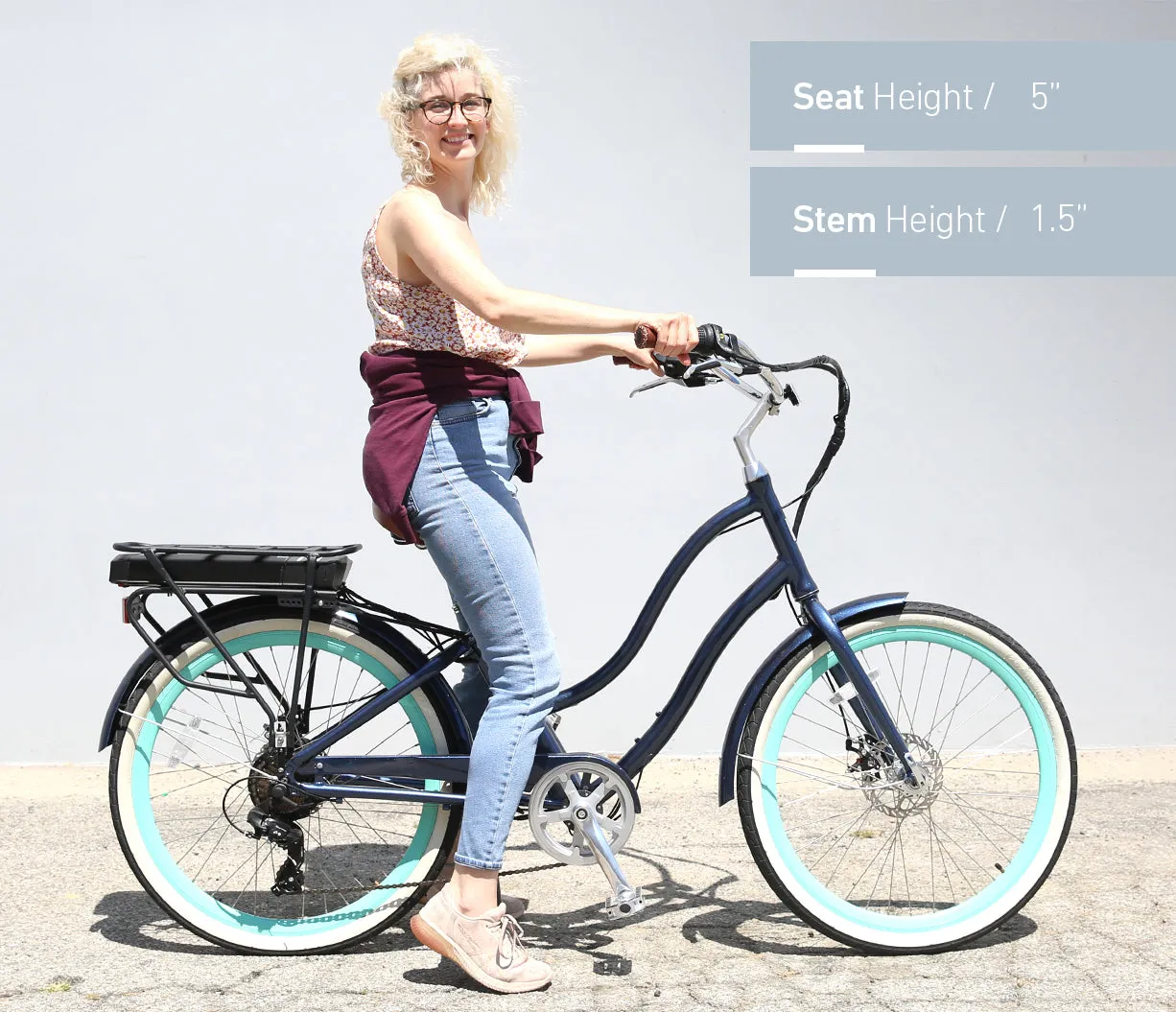 sixthreezero EVRYjourney Women's NEW 26" 500W 7-Speed Step-Through Touring Hybrid Bicycle,