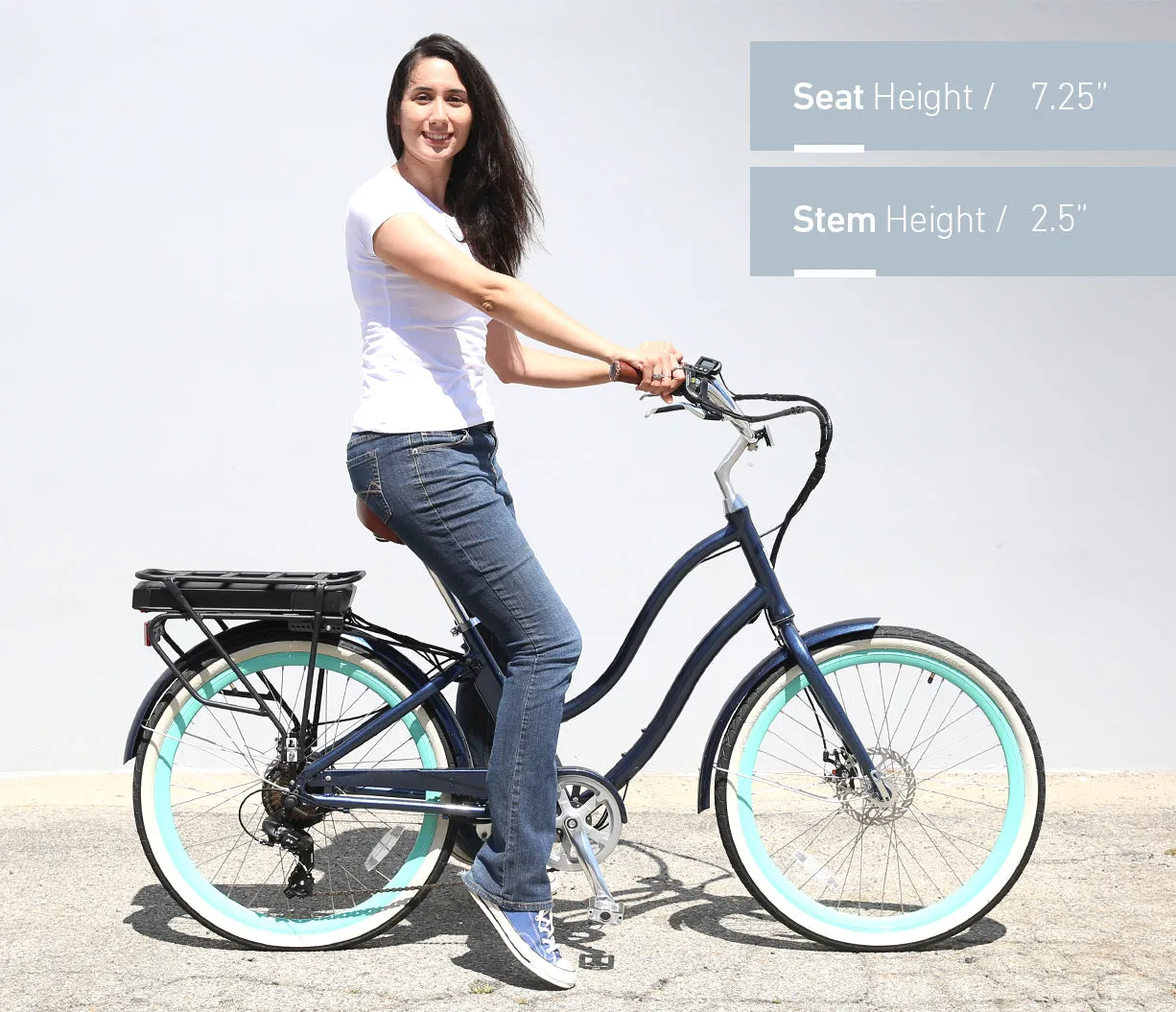 sixthreezero EVRYjourney Women's NEW 26" 500W 7-Speed Step-Through Touring Hybrid Bicycle,