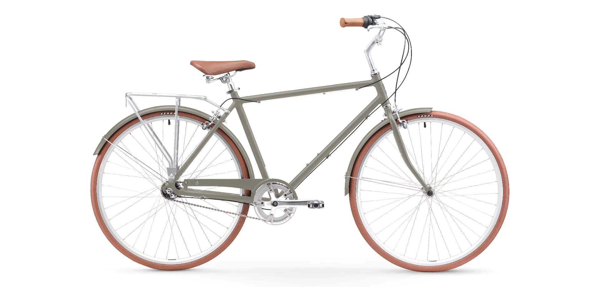 sixthreezero Ride in the Park Men's 3 Speed Touring City Bike with Rear Rack