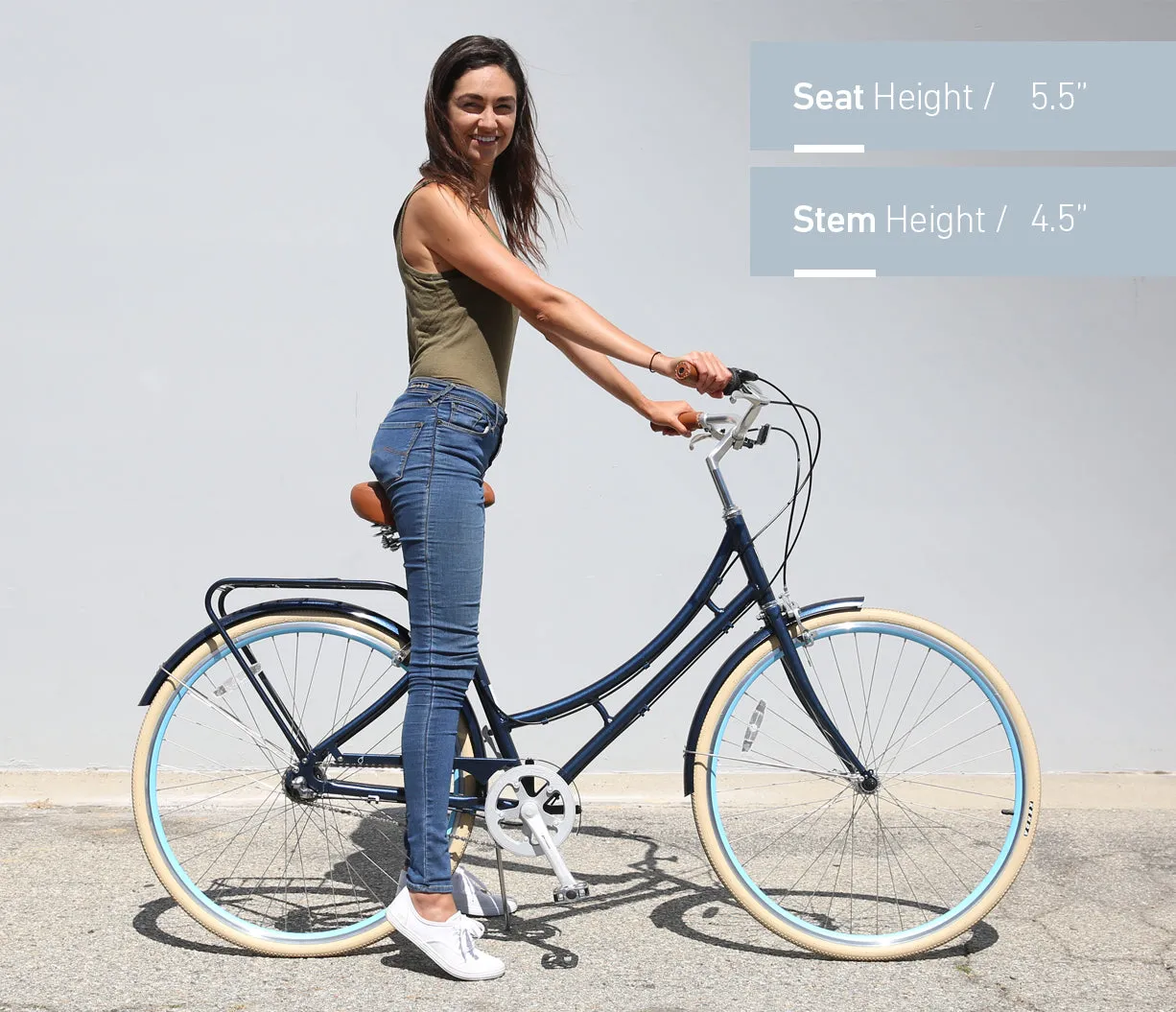 sixthreezero Ride in the Park Women's 3 Speed Touring City Bike with Rear Rack
