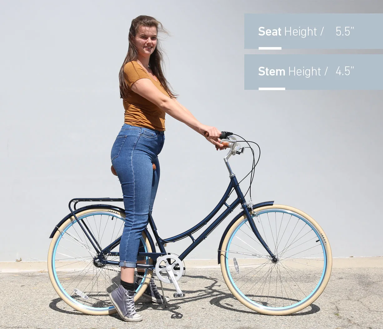sixthreezero Ride in the Park Women's 3 Speed Touring City Bike with Rear Rack